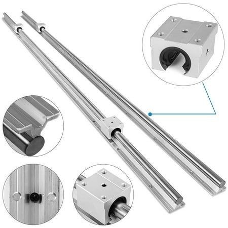 Supported Linear AluminumCylindrical Guide Linear BearingRail Slide Guide Shaft Rod , Size:1500mm