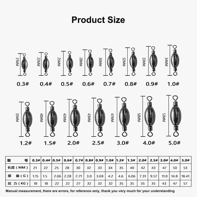 Fishing Swivel Copper Hammer Counterweight Connector Lead Sea Freshwater Floating Rock Lure Bait Fishing Tackle Accessor