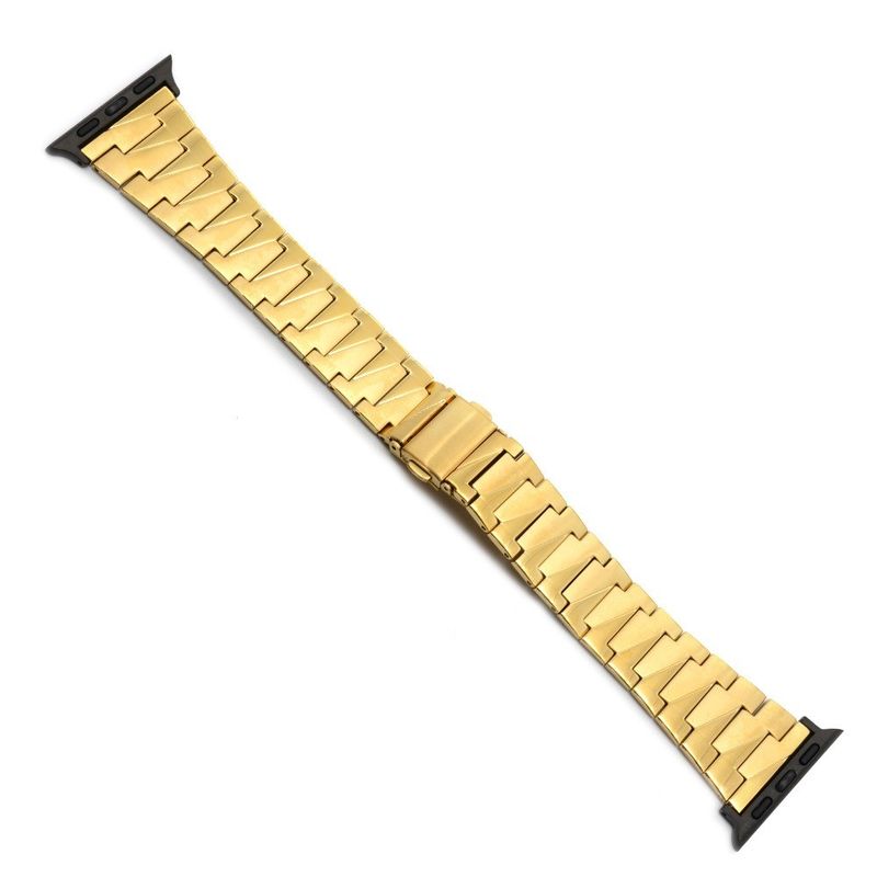 Factory Wholesale Price Watch Band Fashion Gold 304 Stainless Steel Apple Band with Spring Buckle