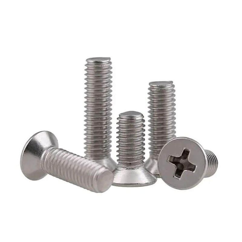 C1022 304 316 Stainless Steel Csk Head ISO7046 Bolt Cross Recessed Flat Head Machine Screw