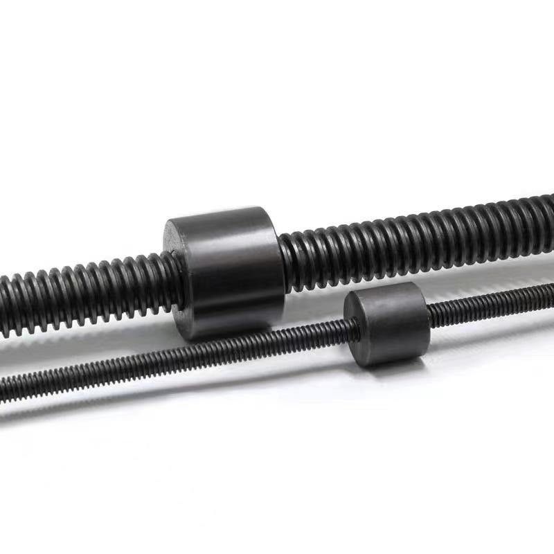 Aluminum Brass Black Steel Lead Screw Cnc Lathe Trapezoidal Rod Shaft Sewing Machine Medical Equipment Use