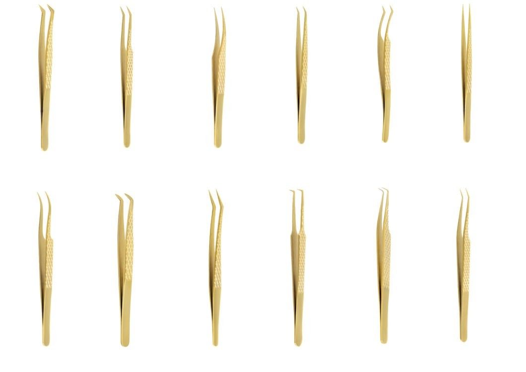Anit-Static Tweezers, Precision Black DIY Tweezers For Nail Art And Fiber Tip Eyelash Extensions Beauty Tools